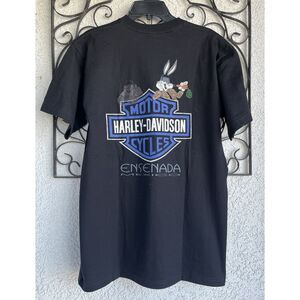 Harley Davidson Looney Tunes Ensenada MX T-shirt- Size Large - Black